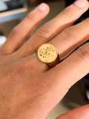 Anel São Jorge N° 23 (19,5mm) Banhado a Ouro e Verniz Italiano