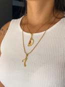 Kit Pingente Leque Vermelho (33mm) + Corrente Cordão Baiano (2mm) 50, 60 ou 70 cm -  Banhado a Ouro e Verniz Italiano