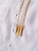 Escapulário Placa Pombagira Banhado a Ouro 18k + Corrente Cadeado (1 mm) 70cm