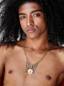 Corrente Grumet (5mm) 50, 60 ou 70 cm - Banhada a Ouro e Verniz Italiano