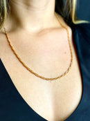 Corrente Cordão Baiano (2mm) 50, 60 ou 70 cm - Banhada a Ouro e Verniz Italiano