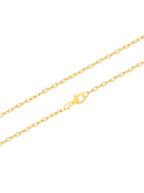 Corrente Cadeado (2mm) 60 cm ou 70 cm - Banhada a Ouro e Verniz Italiano