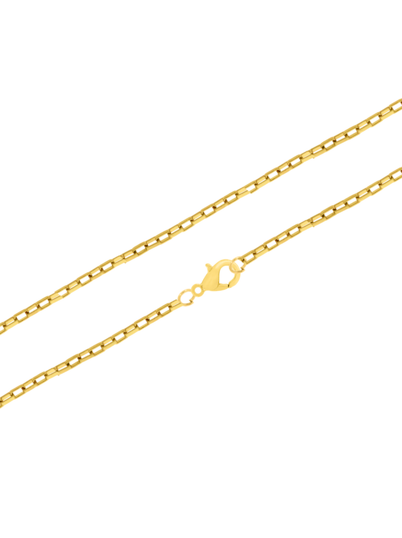Corrente Cartier Elo Chapado (3mm) 50, 60 ou 70 cm - Banhada a Ouro e Verniz Italiano