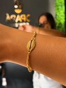 Pulseira Cordão Baiano (2mm) Unissex de 18, 20 ou 22cm + Pingente Búzio (25mm) - Banhada a Ouro e Verniz Italiano