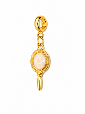 Pingente Espelho de Oxum (23mm) - Banhada a Ouro e Verniz Italiano