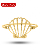 Pulseira Concha Vazada 69mm Banhada a Ouro e Verniz Italiano