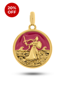 Pingente Obá 26mm - Banhado a Ouro e Verniz Italiano