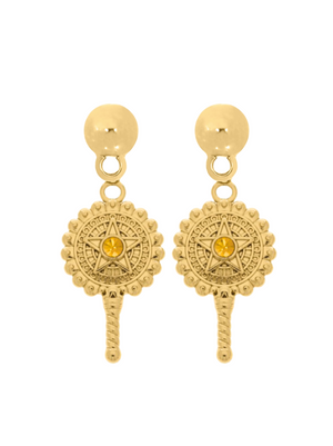 Brinco Abebé de Oxum Antialérgico (34mm) - Banhado a Ouro e Verniz Italiano