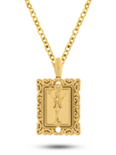 Kit Pingente Rainha do Mar (29mm) + Corrente Elo Português (1,5mm) 50, 60 ou 70 cm - Banhada a Ouro e Verniz Italiano