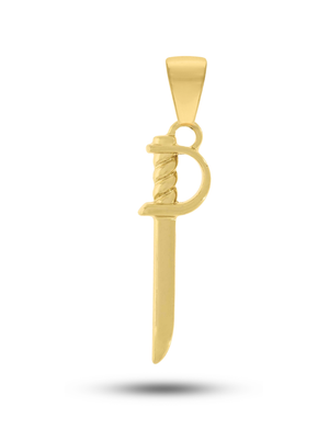 Pingente Espada de Ogum (33mm) - Banhada a Ouro e Verniz Italiano