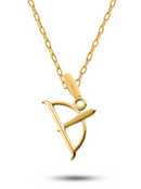 Kit Pingente Ofá (19mm) + Corrente Cadeado (2mm) de 50, 60 ou 70 cm - Banhado a Ouro e Verniz Italiano