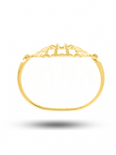 Pulseira Concha Vazada 69mm Banhada a Ouro e Verniz Italiano