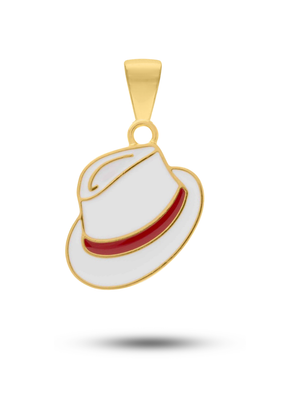 Pingente Chapéu de Malandro (25mm) - Banhada a Ouro e Verniz Italiano