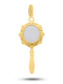Pingente Espelho de Iemanjá (54mm) - Banhada a Ouro e Verniz Italiano