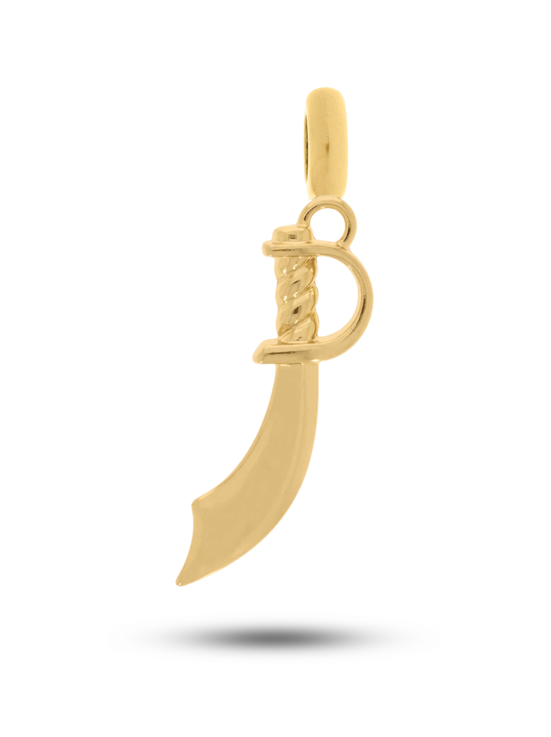 Pingente Espada de Iansã (31mm) - Banhada a Ouro e Verniz Italiano