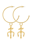 Argola Pomba Gira 55mm Banhada a Ouro com Verniz Antialérgico.