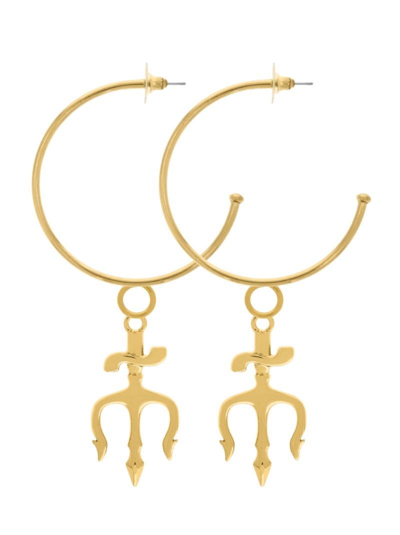 Argola Pomba Gira 55mm Banhada a Ouro com Verniz Antialérgico.