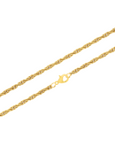 Corrente Cordão Baiano (2mm) 50, 60 ou 70 cm - Banhada a Ouro e Verniz Italiano