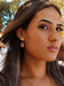 Brinco Concha com Búzio Antialérgico (19mm) - Banhado a Ouro e Verniz Italiano