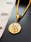 Pingente Oxalá 26mm - Banhado a Ouro e Verniz Italiano