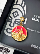 Kit Pingente Obá (26mm) + Corrente Elo Português (1,5mm) de 50, 60 ou 70 cm Banhada a Ouro e Verniz Italiano.