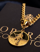 Corrente Grumet (5mm) 50, 60 ou 70 cm - Banhada a Ouro e Verniz Italiano