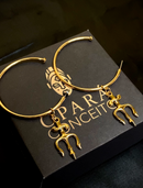 Argola Pomba Gira 55mm Banhada a Ouro com Verniz Antialérgico.