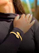 Pulseira Serpente 69mm Banhado a Ouro com Verniz Italiano