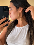 Argola Serpente (55mm) - Banhada a Ouro com Verniz Antialérgico