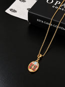 Kit Pingente São Cosme e Damião (23mm) + Corrente Elo Português (1mm) de 50, 60 e 70 cm - Banhada a Ouro e Verniz Italiano